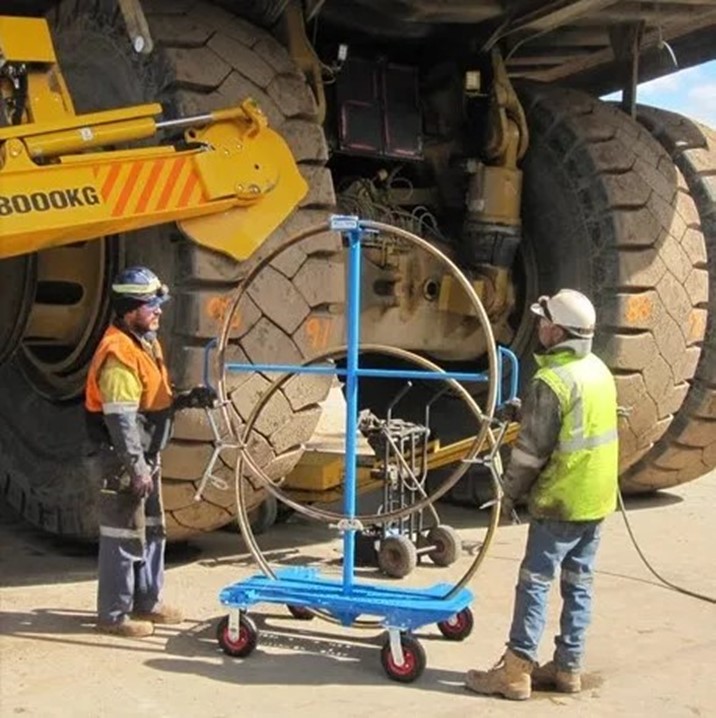 Lock Ring Trolley Near Big Tyre